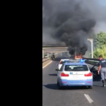 Auto in fiamme sulla Nola-Villa Literno, nessun ferito